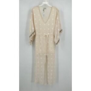 Womens Cottagecore Polka Dot Maxi Dress Size L Boho Gauzy Ethereal Layered